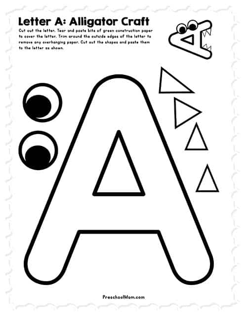 Letter A Preschool Printables - Preschool Mom