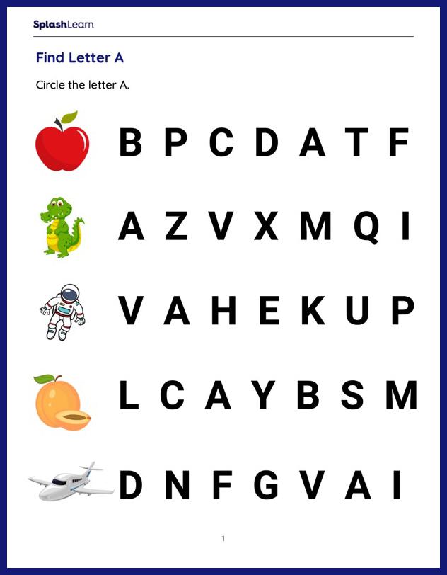 Free Printable Worksheet for Kids - Trace uppercase letter A