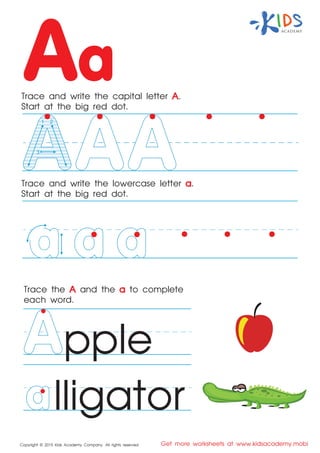 a z worksheet for kindergarten