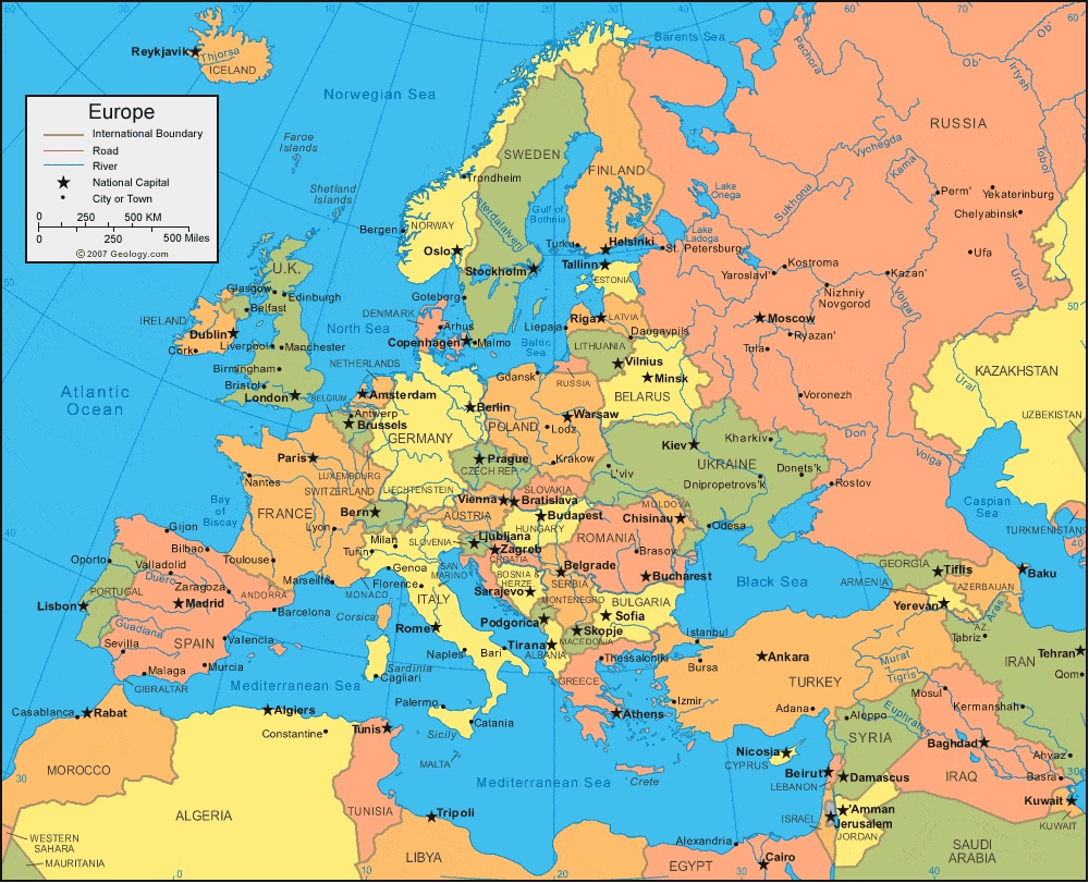 a3 printable europe map