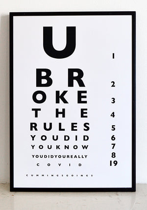 Cummings Eye test Chart - LuckyBudgie