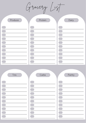 A5 Grocery List Notepad - Tiger Lily Tots