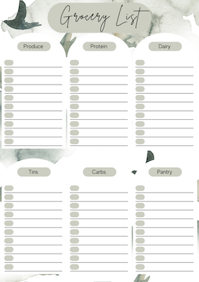 A5 Grocery List Notepad - Tiger Lily Tots