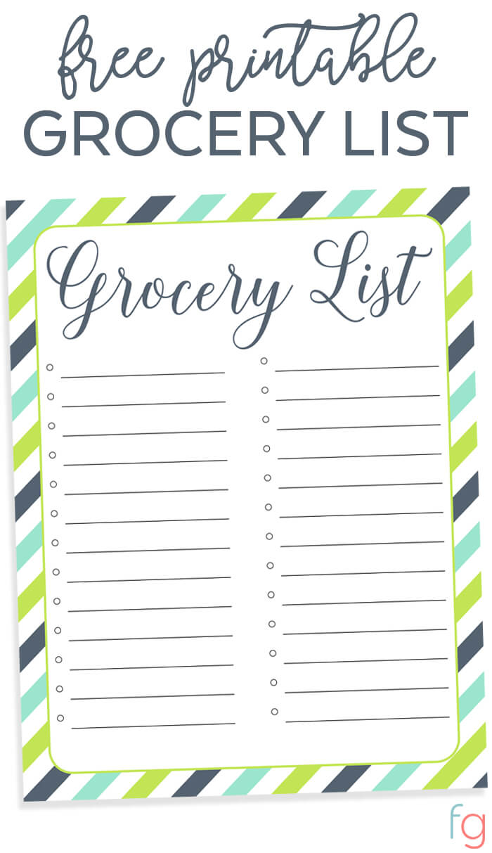 Grocery List Template - Savor + Savvy