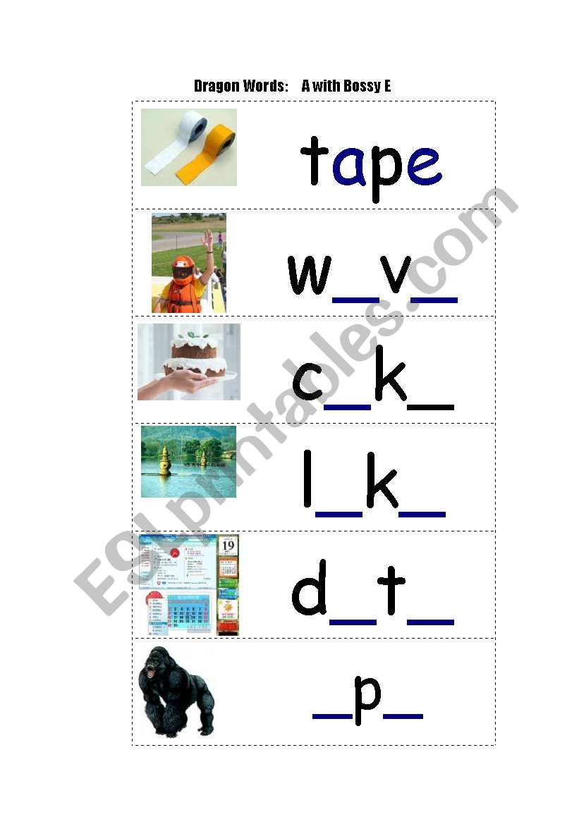 a_e sound /ei/ - ESL worksheet by sabrinawang