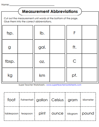 Abbreviation Worksheets