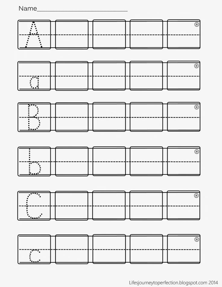 Preschool Practice ABC Writing Worksheet Printables