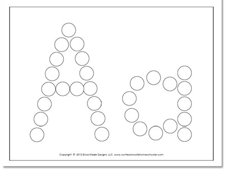 A-Z Do-A-Dot Worksheets - Confessions of a Homeschooler