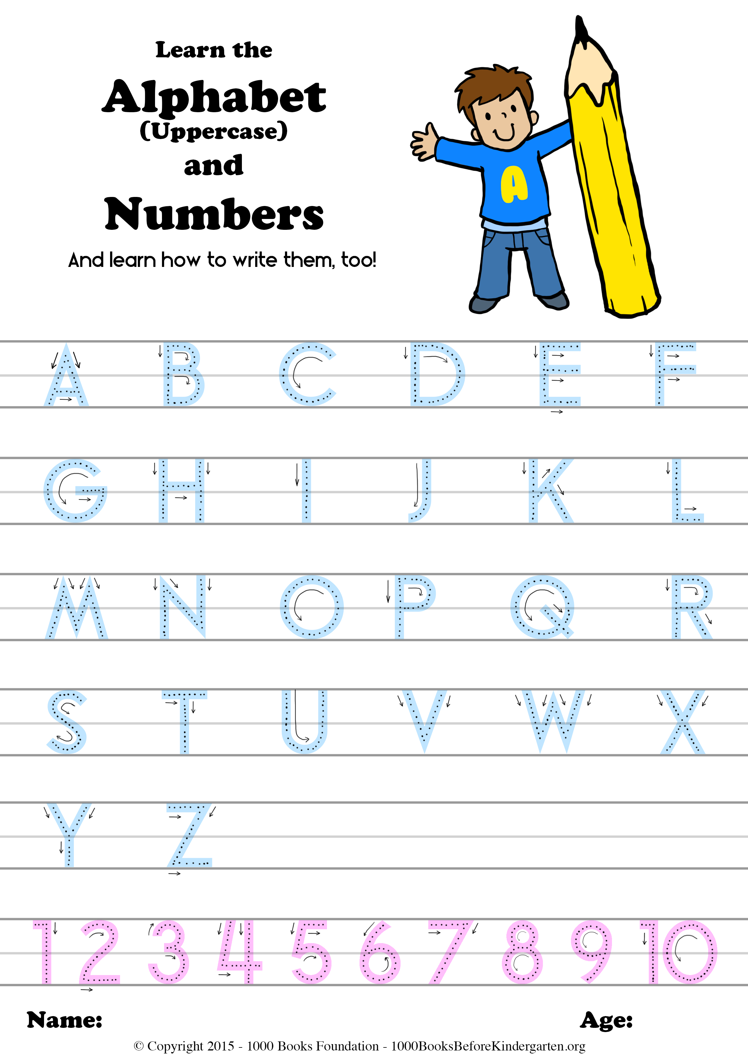 Learn the Alphabet &  Numbers (and how to write them, too) - 1000 ...
