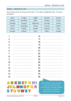 Alphabetical order | KS2 English | Teachit
