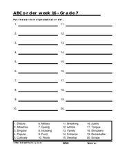 abc order spelling