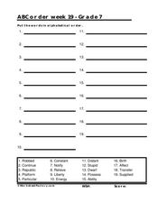 abc order spelling