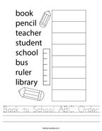 abc order worksheet for kindergarten