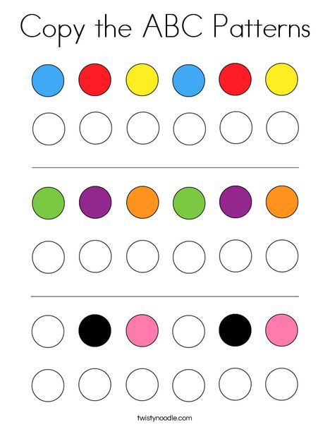 Copy the ABC Patterns Coloring Page - Twisty Noodle | Abc patterns ...
