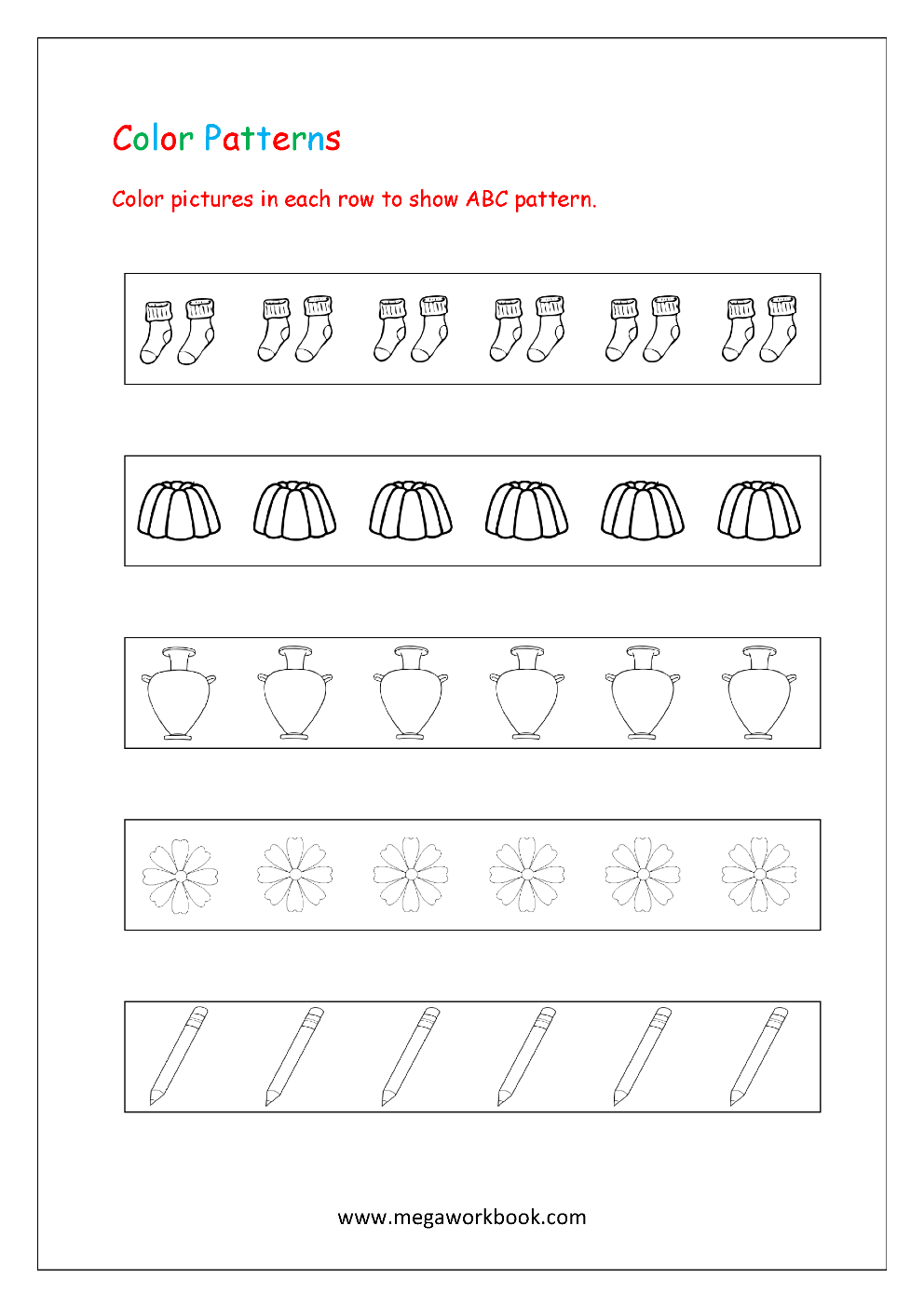 Free abc pattern worksheet for, Download Free abc pattern worksheet for ...