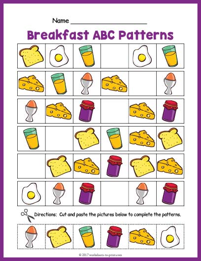 abc pattern worksheet for