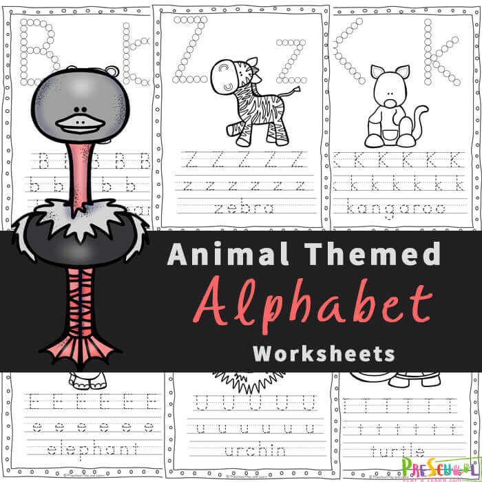 ? FREE Animal Alphabet Worksheets for Preschoolers