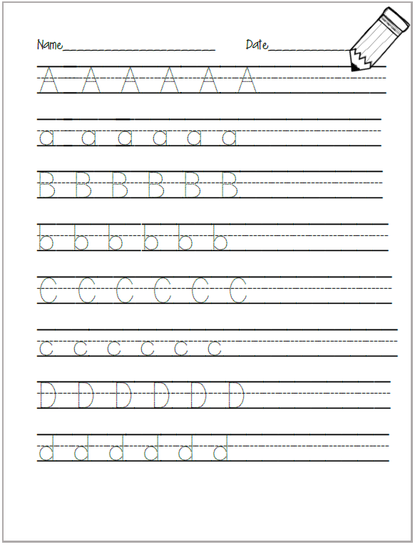 Alphabet Tracing Worksheet - Cookies &  Racecars