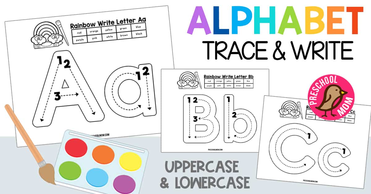Letter Tracing Worksheets: Uppercase and Lowercase - Preschool Mom