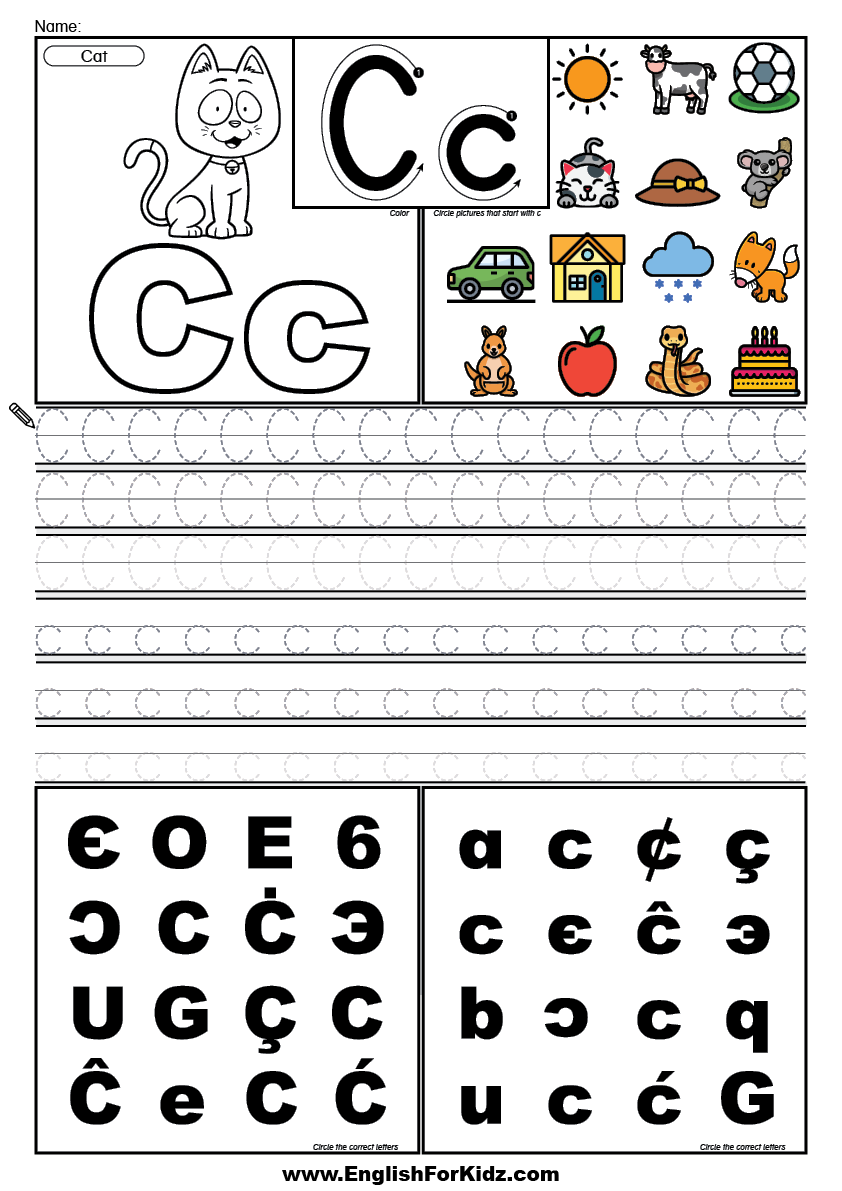 English for Kids Step by Step: Letter Tracing, ABC Learning Set