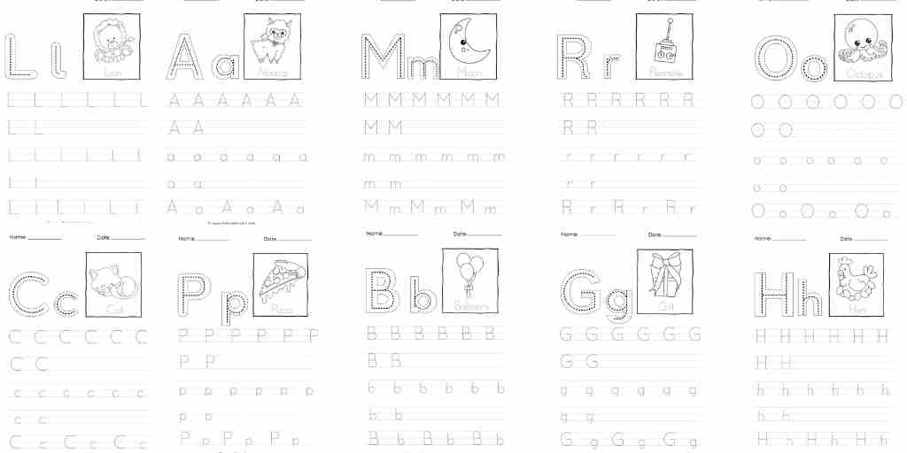 abc worksheet for kindergarten free