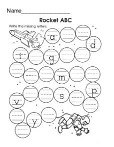 abc worksheet for kindergarten