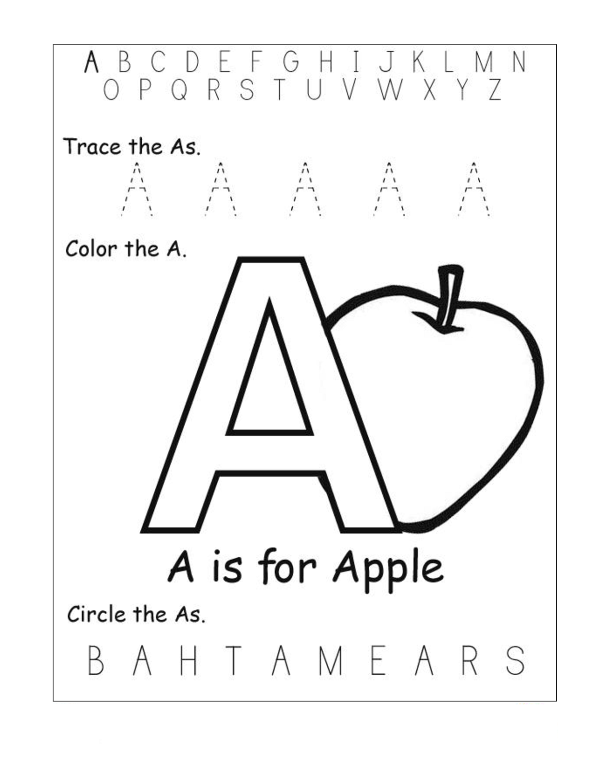 Free Printable For Pre K