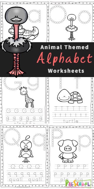 ? FREE Animal Alphabet Worksheets for Preschoolers