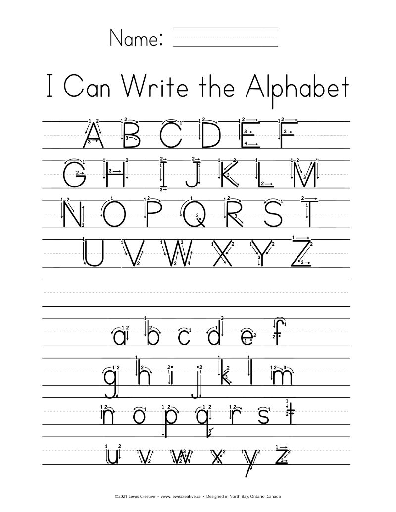 Teach Your Kids to Write the Alphabet - Lewis Creative