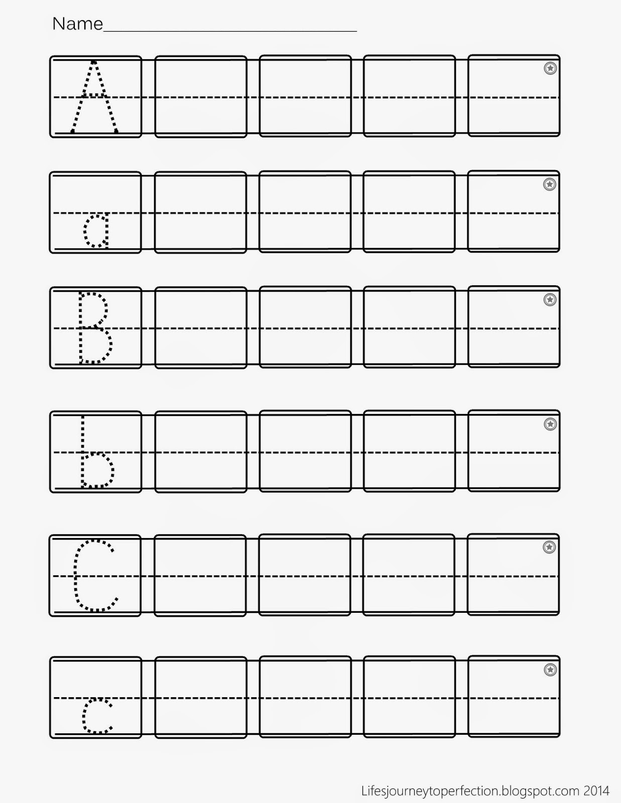 Lifes Journey To Perfection: Preschool Practice ABC Writing ...