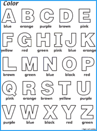 Color ABC Worksheet | Maple Leaf Learning Library