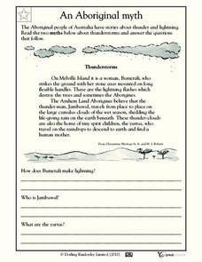 Reading Comprehension: Aboriginal Myth About Thunderstorms ...