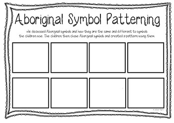 Aboriginal Symbol Patterning Sheet by Miss Pagana worksheets library