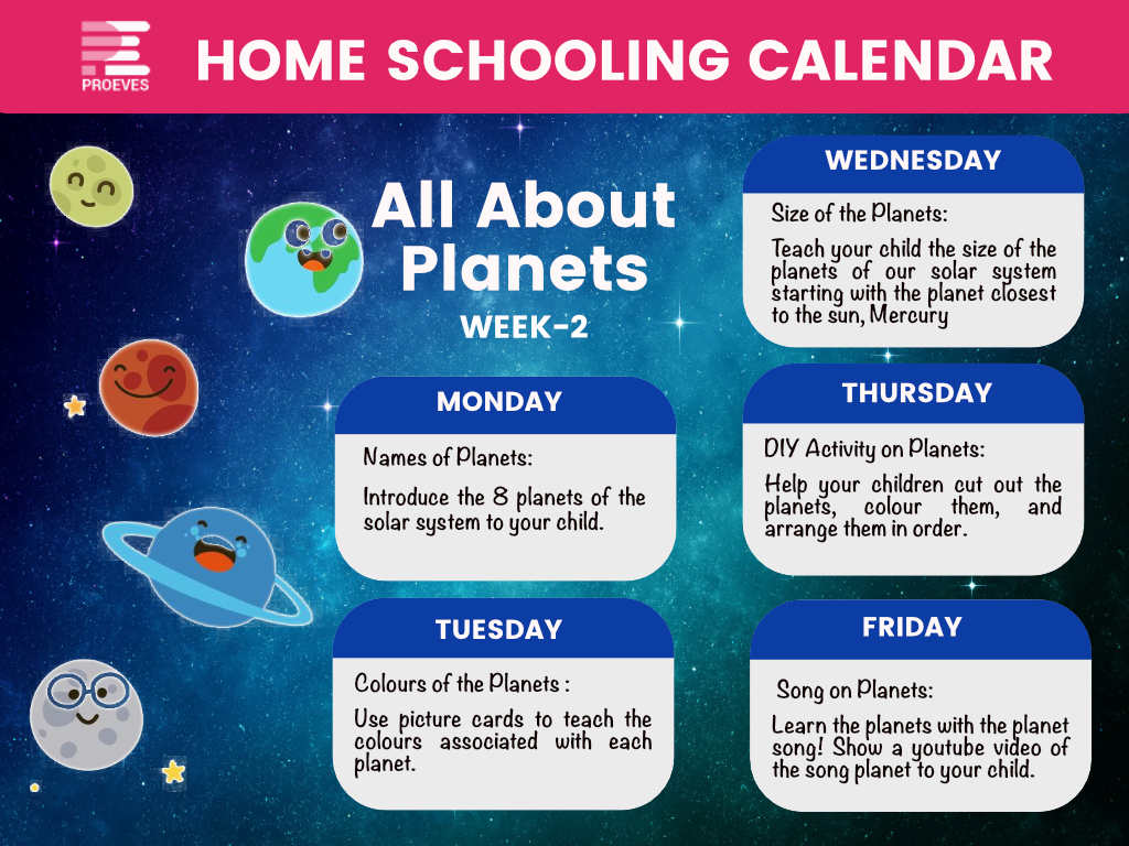 HomeSchooling Calendar to keep your kids engaged at home