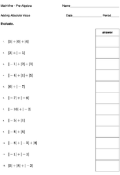 Adding Absolute Value - MathVine.com