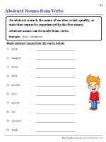 Abstract Noun Worksheets