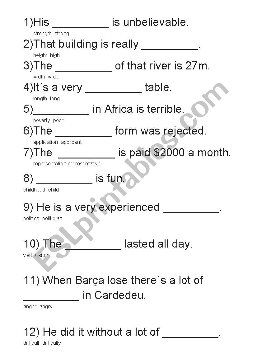Abstract Noun Underline the Abstract Nouns in the following sentences  Worksheet 2