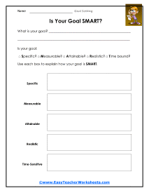 academic goal setting worksheet