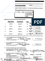 Acceleration Calculations Answer Key | PDF