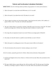velocity calculation ws 1 .doc - Velocity and Acceleration ...