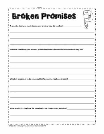 Worksheets on Accountability Worksheets