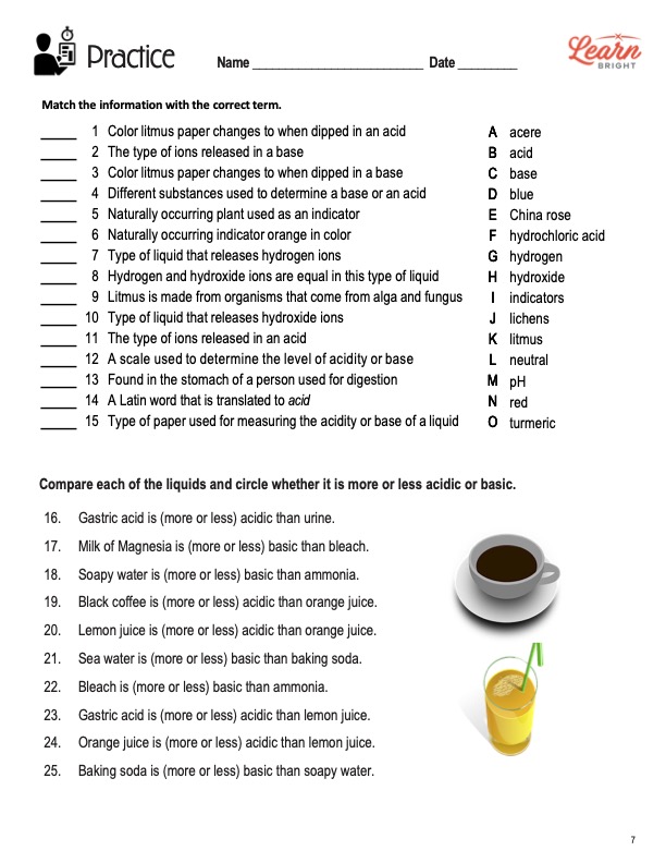 SOLUTION Acids and bases worksheet Studypool Worksheets Library