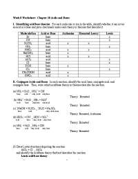 acid base theories and worksheet