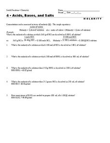 acid bases and salts worksheet crosswords