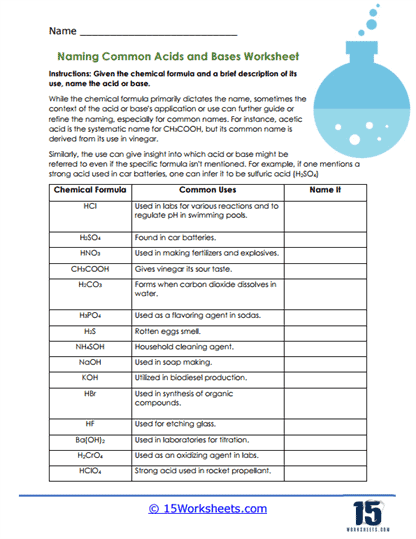 Acids and Bases Worksheets - 15 Worksheets Library