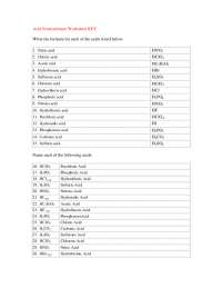 acid nomenclature worksheet