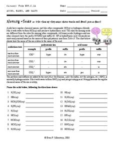 acid nomenclature worksheet