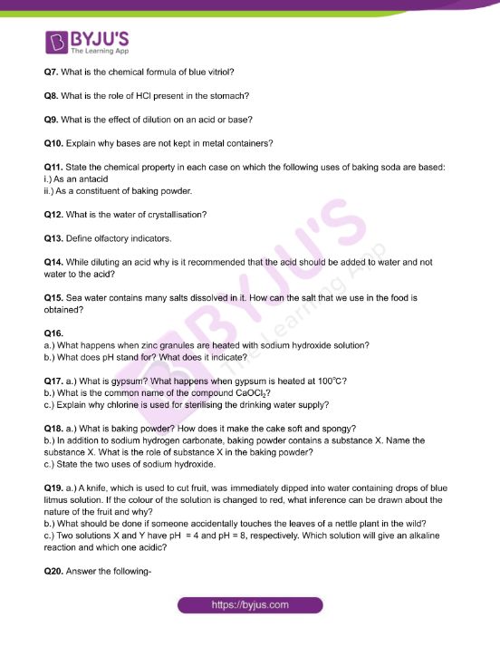 acids bases and salts worksheet answers