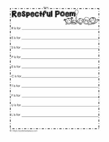 acrostic poems worksheet