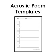 acrostic poetry worksheet